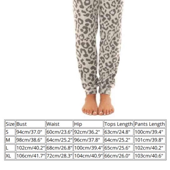 Animal Print 2 piece Lounge Pajama Set 100% Cotton - Picture 8 of 10